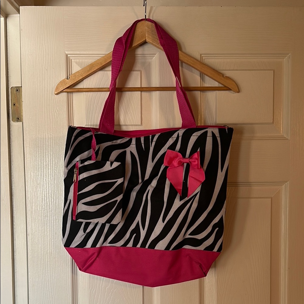 Stylish Pink Zebra Tote Bag